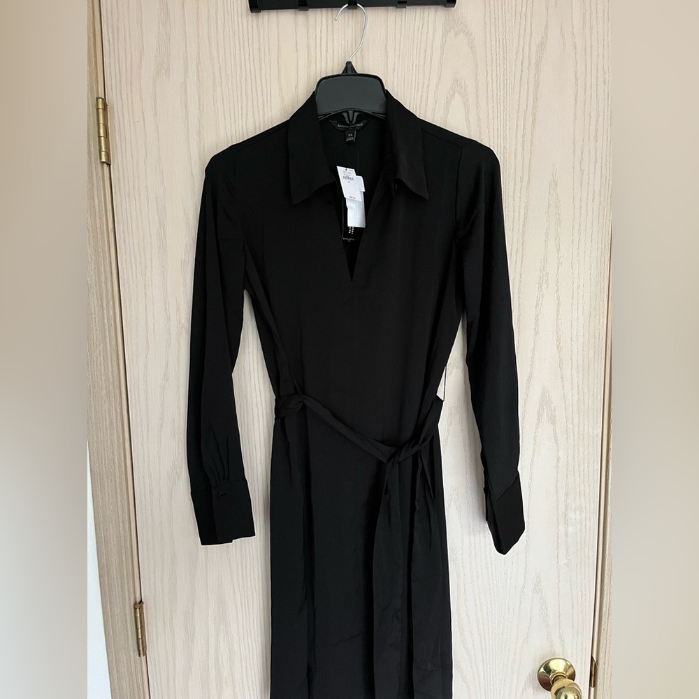 Banana Republic Black Long Sleeve Dress